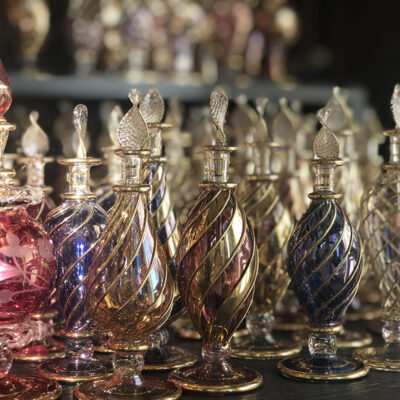 手作りのガラス香水瓶